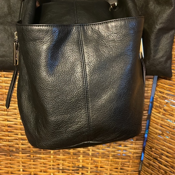 🦋 Bruce Makowski Leather Shoulder Bucket Bag - Picture 7 of 17